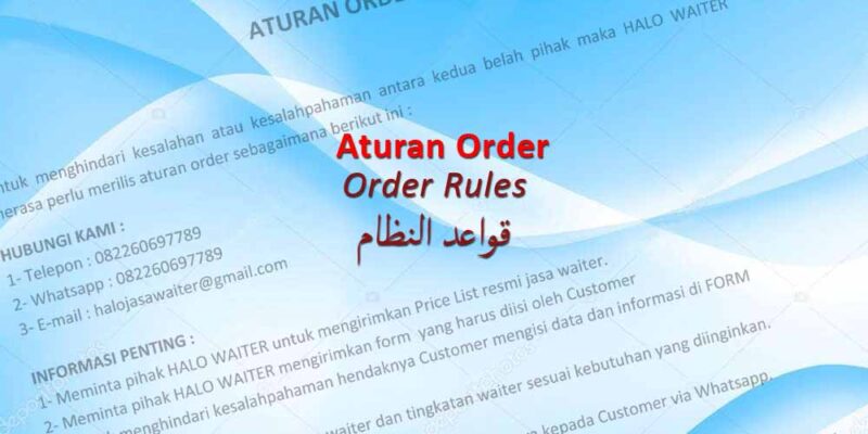 Cara order jasa waiter di HALO WAITER